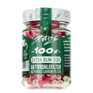 Filtry z aktywnym węglem Purize XTRA Slim PINK 100 szt. śr. 6 mm