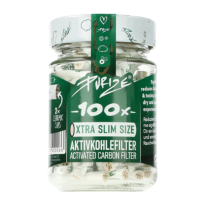 Filtry węglowe Purize XTRA Slim White 100 szt. śr. 6 mm