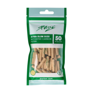 Filtry z aktywnym węglem Purize XTRA Slim Organic 50 szt. śr. 6 mm