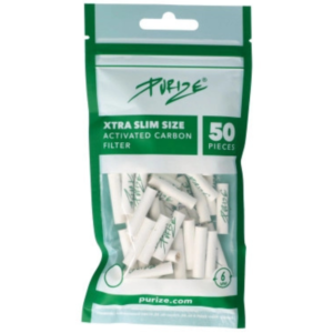 Filtry z aktywnym węglem Purize XTRA Slim 50 szt. śr. 6 mm