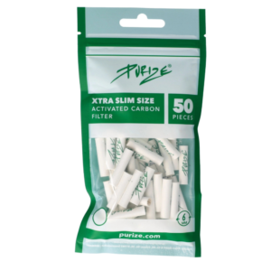 Filtry Purize XTRA Slim z aktywnym węglem 50 szt. BIAŁE śr. 6 mm