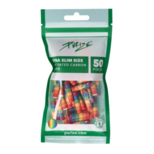 Filtry węglowe Purize XTRA Slim Rainbow 50 szt. śr. 6 mm
