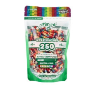 Filtry węglowe Purize XTRA Slim Rainbow 250 szt. śr. 6 mm