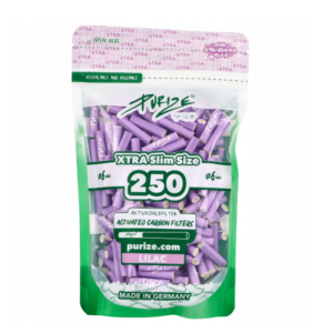 Filtry węglowe do jointów Purize XTRA Slim Lilac 250 szt. 6 mmś