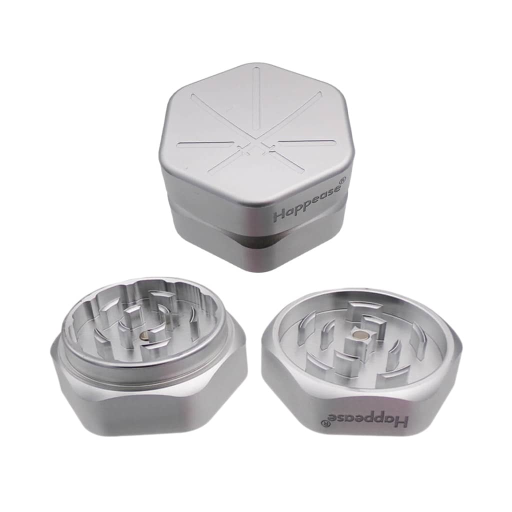 Katana Aluminium Grinder Silver 2 Parts – 60mm - obrazek 3